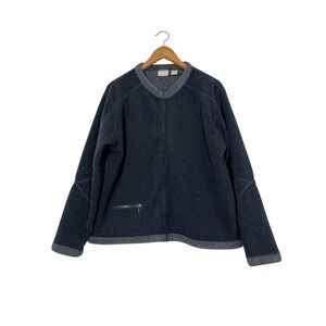 Gander Mountain Guide Series Fleece Jacket Women's Sz L Gray Full Zip Crew  Neck